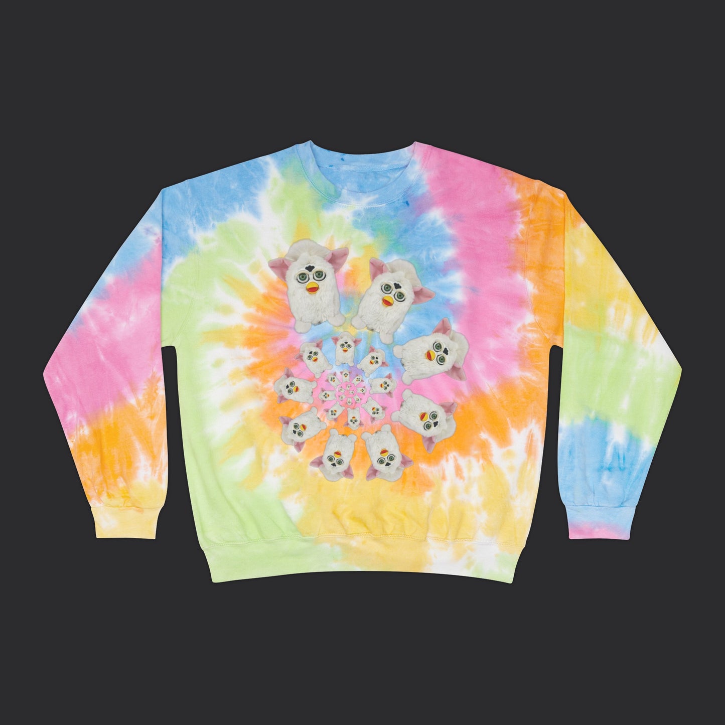 Furby Swirl Tie Dye Crewneck Sweatshirt