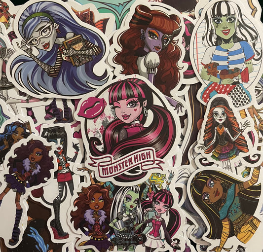 Monster High + Ever After High Inspired Stickers - Random Selection - Set of 10, 15 or 20