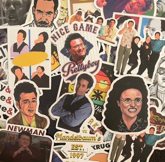 Seinfeld Inspired Stickers - Random Selection - Set of 10, 15 or 20